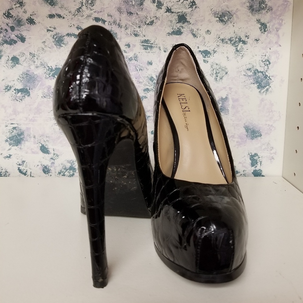 Kelsie  Patent Leather Croc Stiletto - Picture 4 of 5